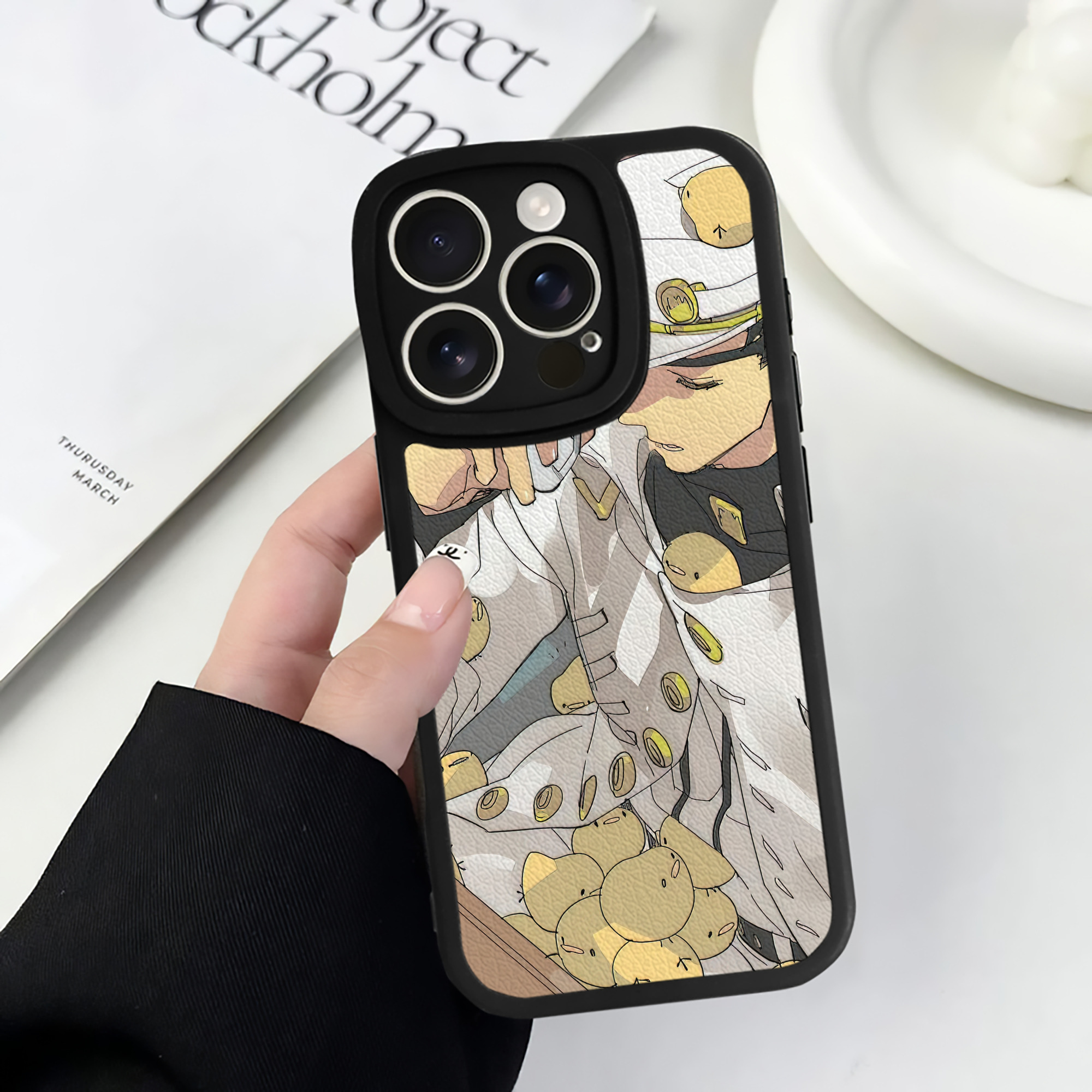 （画像用） ジョジョの奇妙な冒険 JoJo's Bizarre Adventure 【iPhone 16シリーズ対応】シリコンスマホケース（レザー調） 材質：シリコン